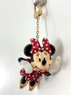 BaubleBar Minnie Mouse Disney Glass Crystal Bag Charm